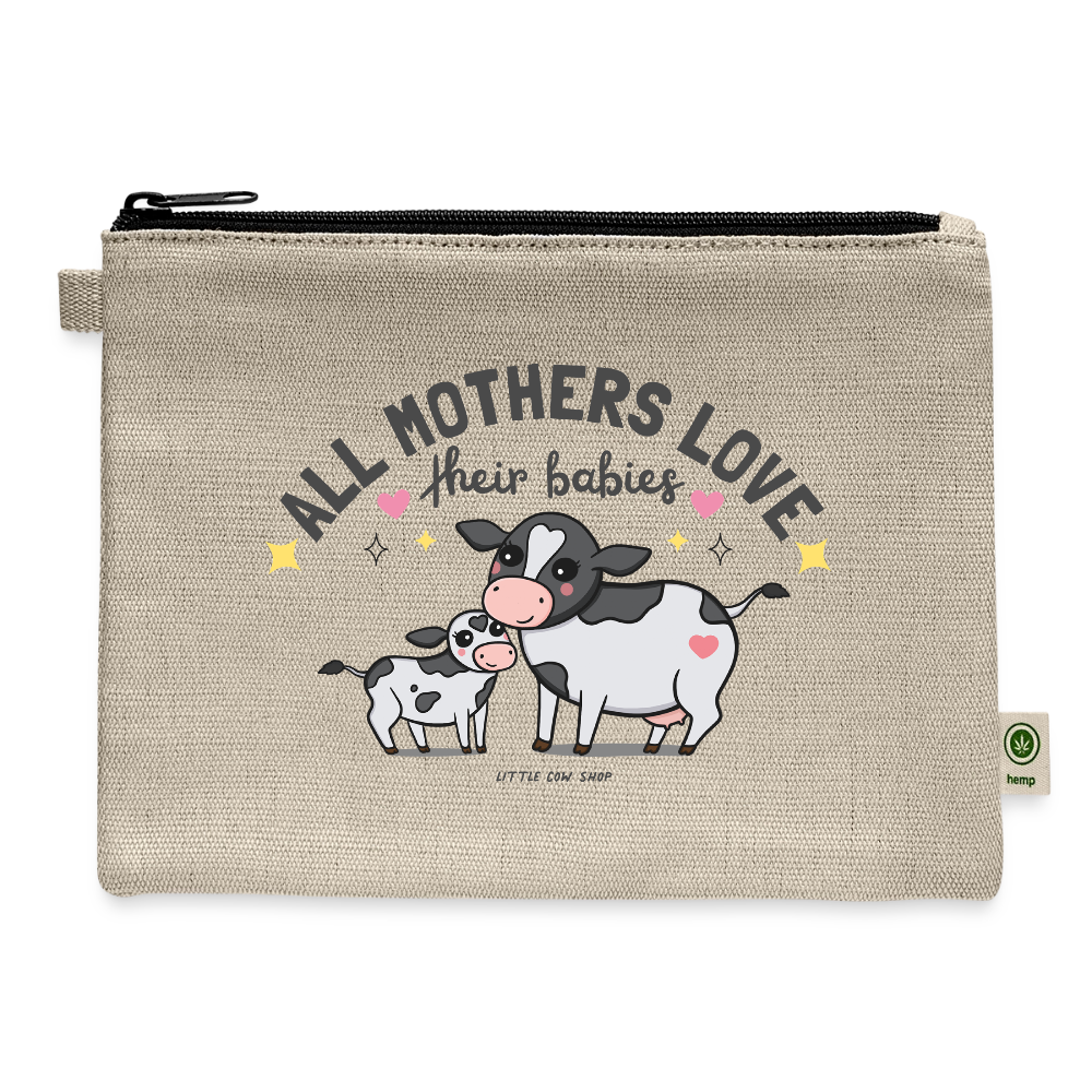 All Mothers Love Their Babies Hemp Pouch - natural