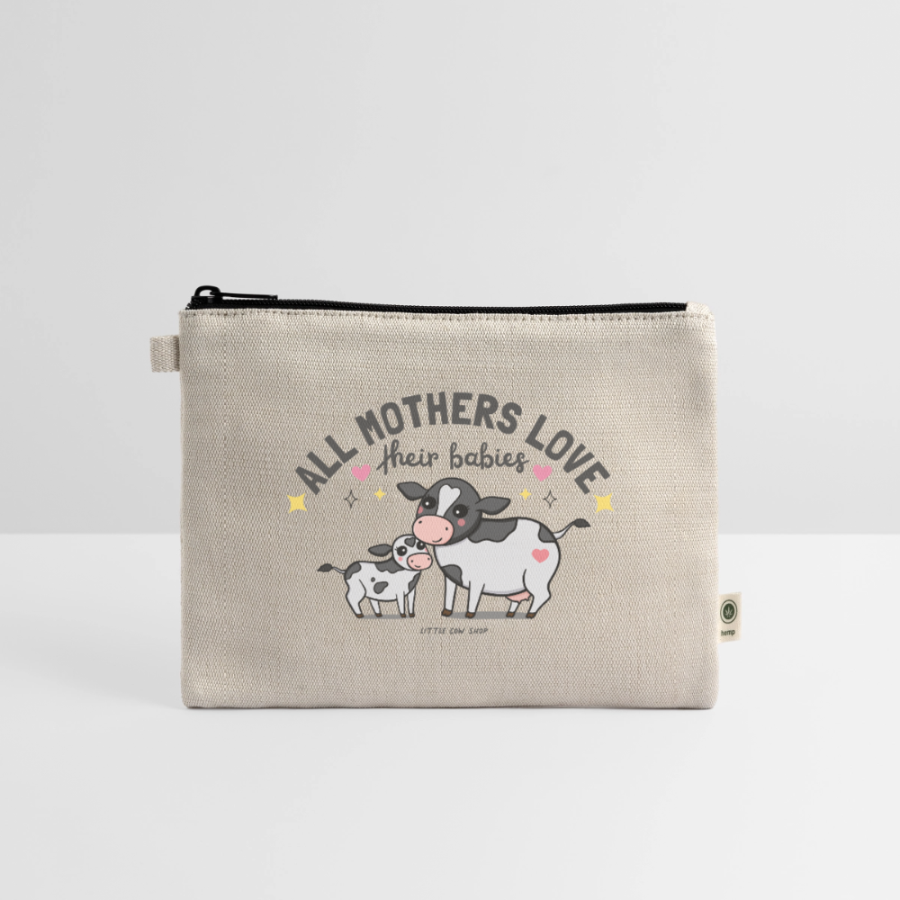 All Mothers Love Their Babies Hemp Pouch - natural