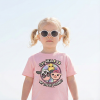 "Say Hello to My Little Friends" Girl's Tee | Bo, Chip & Peggy Farm Animal T-Shirt
