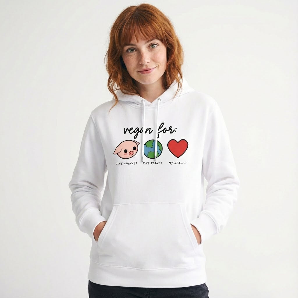 Wear Your Values: Vegan for Animals & Planet Hoodie
