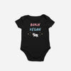 Born Vegan - Organic Cotton Short Sleeve Baby Onesie Bodysuit - Little Cow Shop
