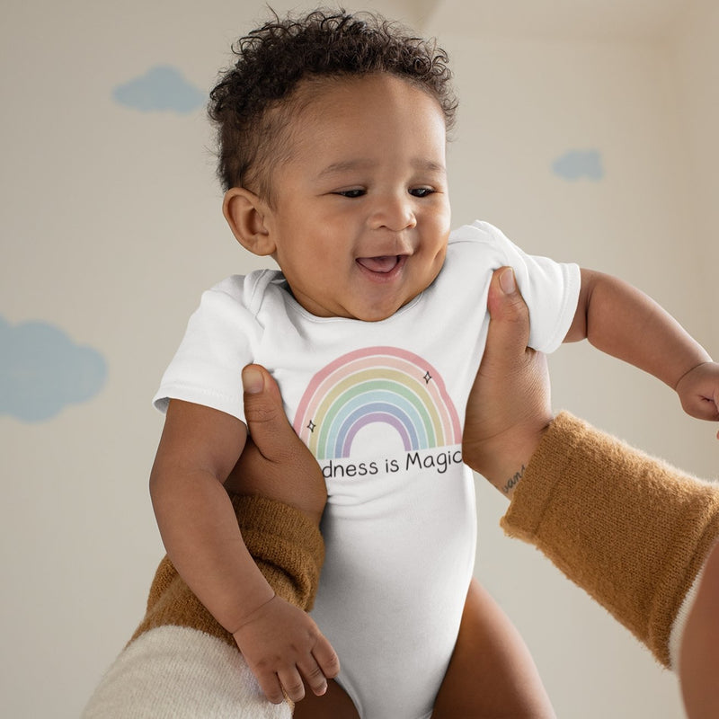 Kindness is Magic - Organic Short Sleeve Baby Bodysuit - Little Cow Shop