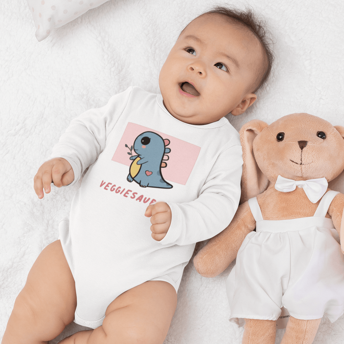 Veggiesaurus Long Sleeve Onesie