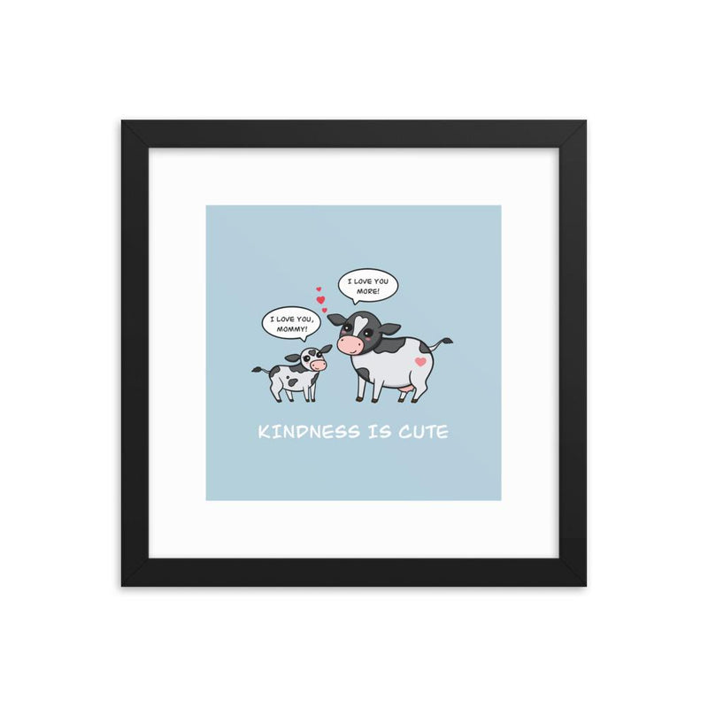 Mother's Love - 12x12 Nursery Framed poster - Little Cow Shop