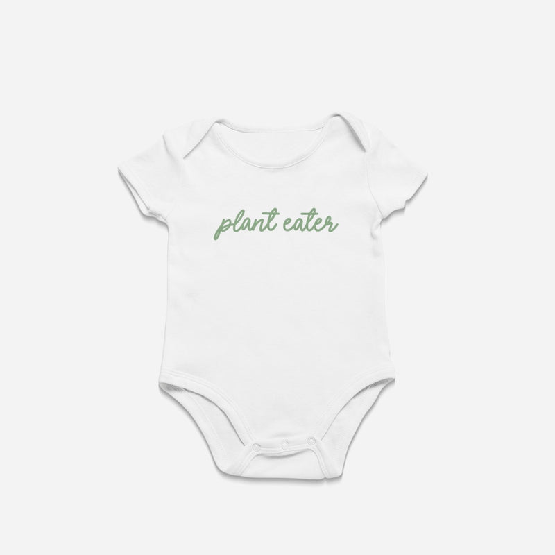 Plant Eater - Organic Short Sleeve Baby Bodysuit - Little Cow Shop