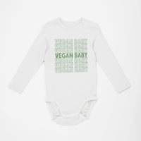 Vegan Baby - Organic Long Sleeve Baby Bodysuit - Little Cow Shop