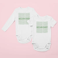 Vegan Baby - Organic Long Sleeve Baby Bodysuit - Little Cow Shop