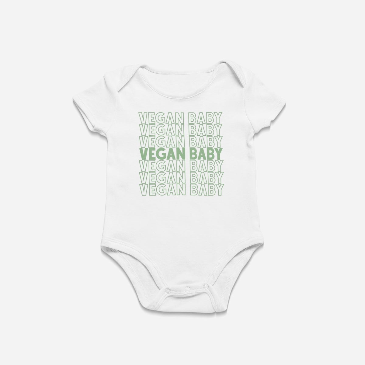 Vegan Baby - Organic Short Sleeve Baby Bodysuit - Little Cow Shop