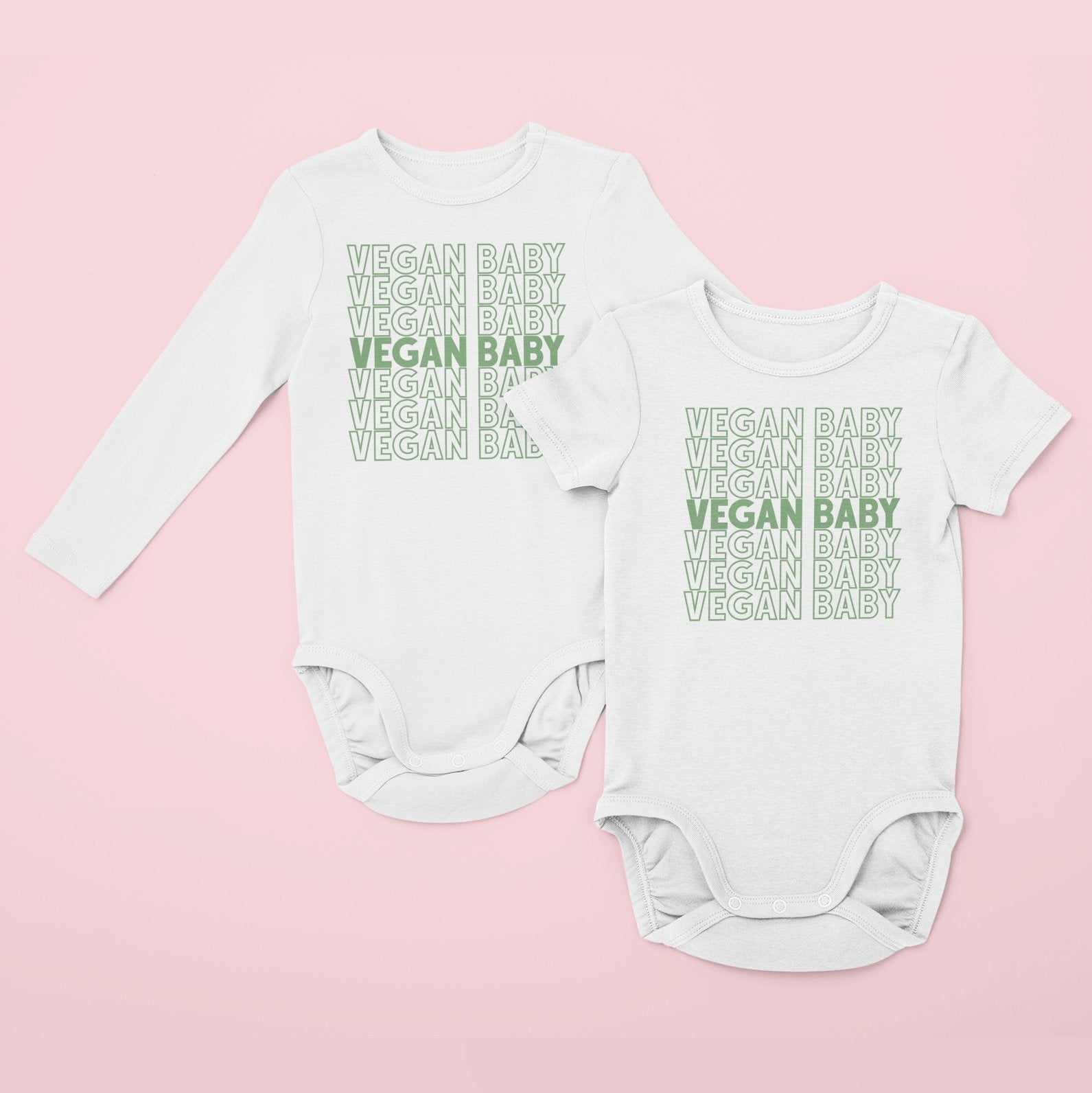 Vegan Baby - Organic Short Sleeve Baby Bodysuit - Little Cow Shop