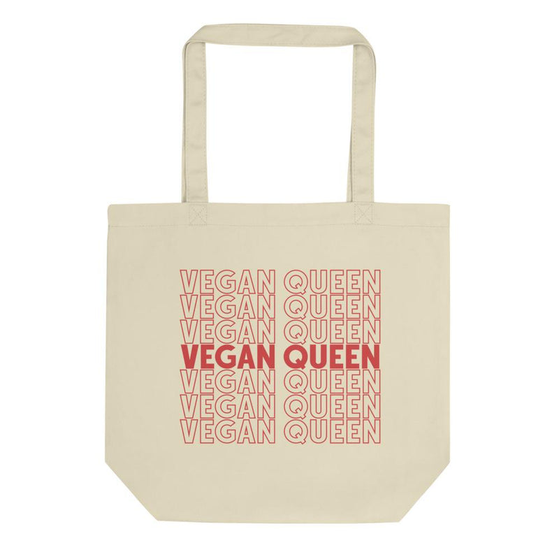 Vegan Queen - 100% Organic Tote Bag - Little Cow Shop