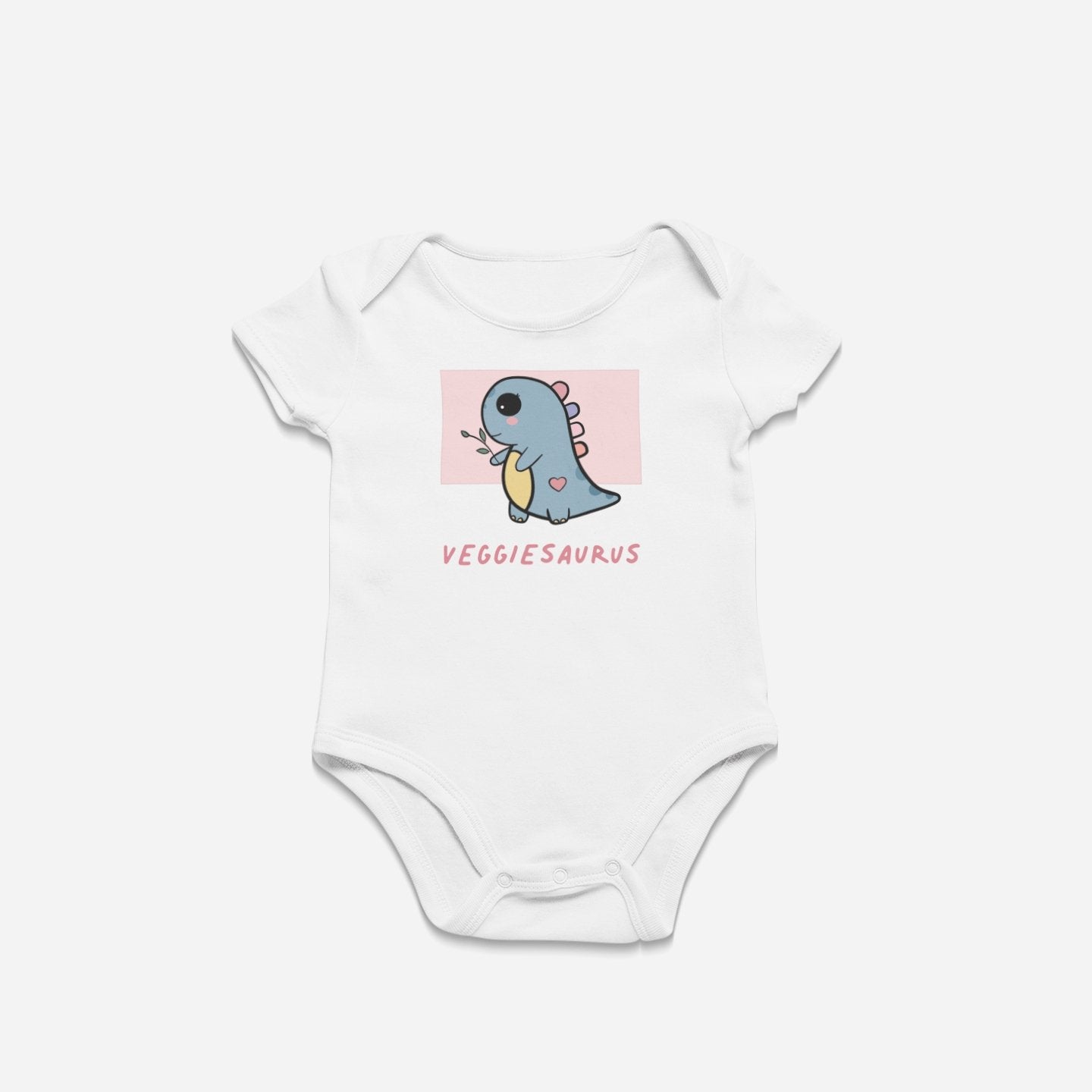 Veggiesaurus - Organic Short Sleeve Baby Bodysuit - Little Cow Shop